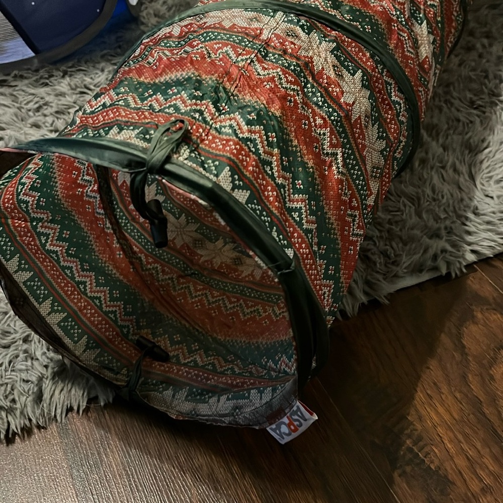 Christmas tree cat tunnel